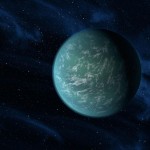 An artist’s conception of Kepler-22b, a planet in the habitable zone of its star. It is the first planet that NASA’s Kepler mission has confirmed to orbit in a star’s habitable zone, but scientists are now finding potentially habitable planets by the dozens.    photo: NASA/Ames/JPL-Caltech