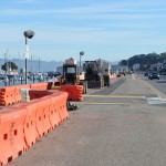 Bicycle and pedestrian path under construction along Marina Boulevard    Photo: b. mason