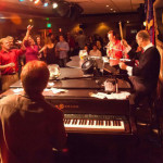 The dueling pianos draw energetic crowds at Johnny Foley’s near Union Square    photo: Maryann LoRusso