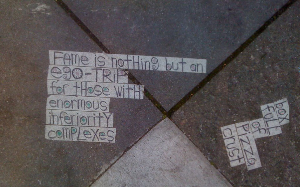 Elvis Christ sidewalk poems
