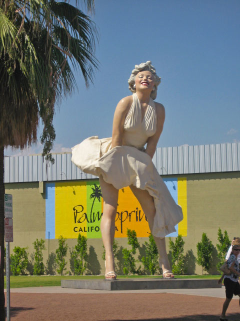 Iconic Marilyn watches over downtown. Photo by Patty Burness