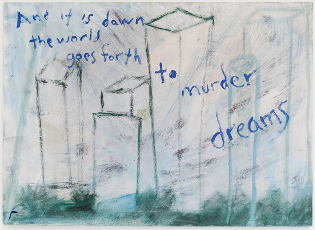 Lawrence Ferlinghetti’s And it is Dawn. Courtesy Rena Bransten GalLery 