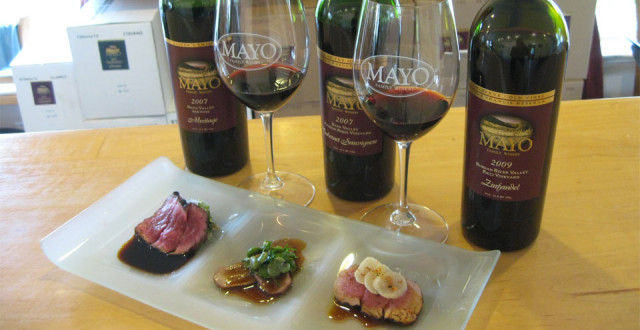 Savor Mayo Family Winery's wine and food pairings (photo: Bo Links)