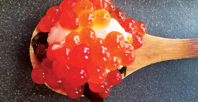 The ikura at Akiko’s is cured with sage and truffles (photo: susan dyer reynolds)