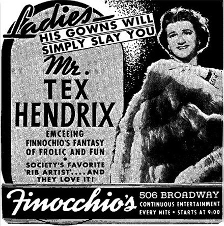 An original ad from Finocchio’s heyday (photo: gaymusicheritage.com)