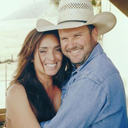 Monica Hardeman with Gabe Pimentel, ranch director