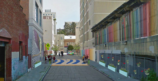 Conceptual renderings of Polk street postrenovation. photos: san francisco planning department
