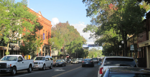Tree-lined Main Street