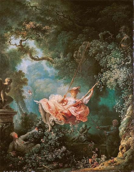 Jean-Honoré Fragonard, The Swing, 1767. Oil on canvas, 31-7/8 x 24-1/4 inches. Image credit: The Wallace Collection, London