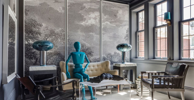 A children’s playroom by Allison Caccoma offers plenty of room for getting creative.