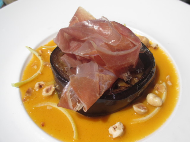 Luscious melted eggplant and prosciutto at A.R. Valentien (Bo Links)