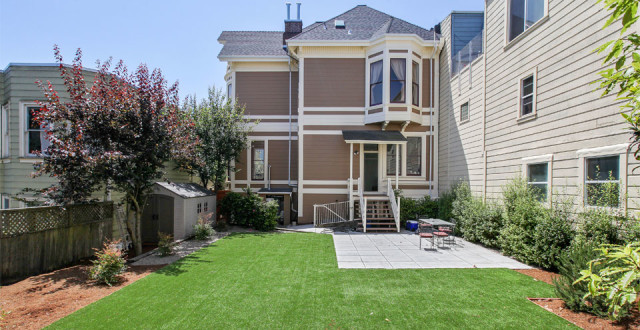 a large backyard perfect for entertaining