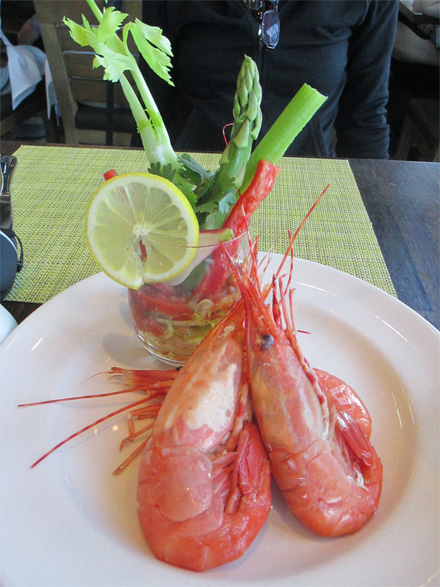 Luscious sweet shrimp at Cindy's Waterfront (photo: Bo Links)