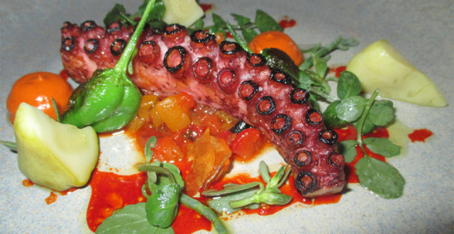Succulent wood-fired octopus at 1833 (photo: Bo Links)