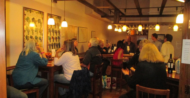 The cozy back room at Central Coast Wines. Photo: Bo Links