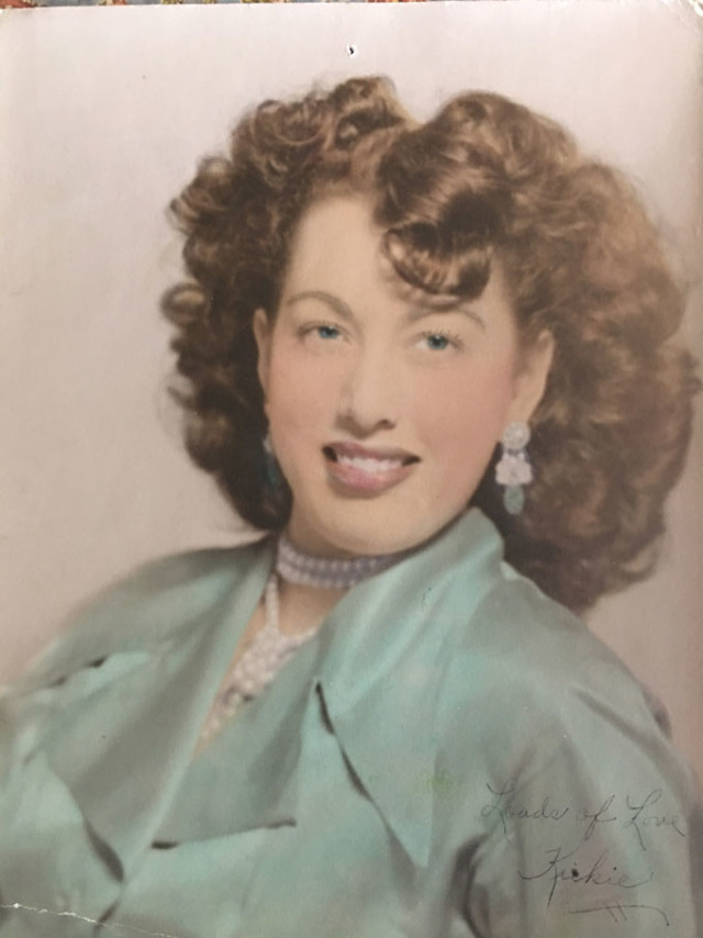 Kickie at 20 in 1950.