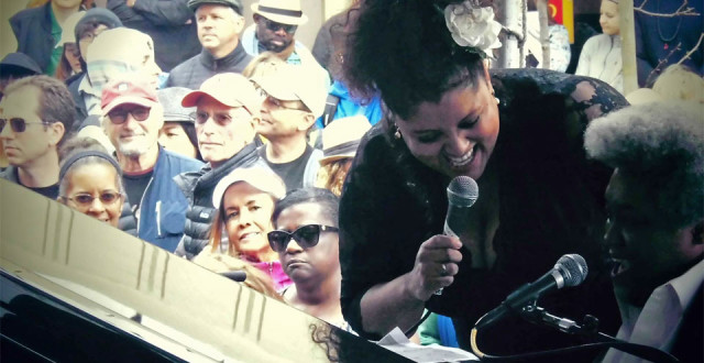 Kim Nalley performs at the 2016 Fillmore Jazz Festival. photo: sresproductions.com