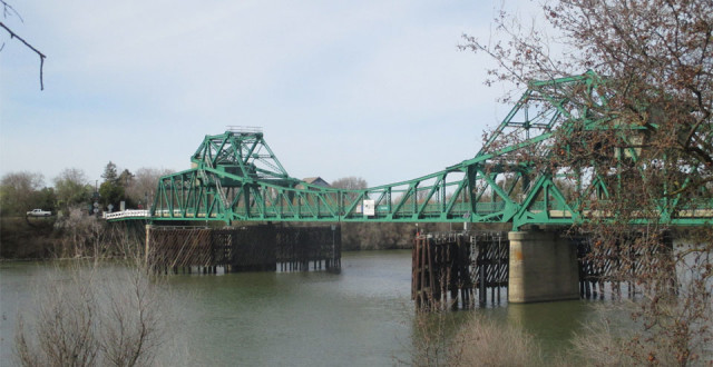 Take the draw bridge over the Sacramento River to Clarksburg. (Patty Burness)