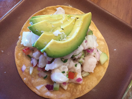 The ceviche tostada at Copita. Photo: Bo Links