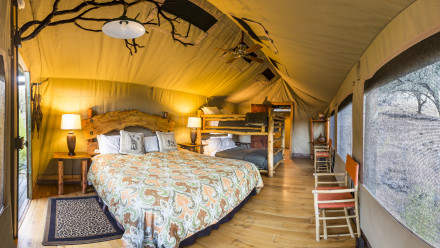 Stay in one of the plush African tents.  Image courtesy of Safari West