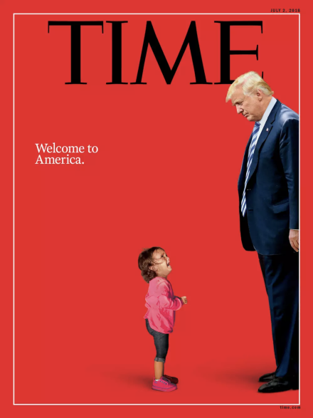 Time magazine recently captured criticism of the president’s border policy suggesting the policy violated basic American values and decency.  Photo: John Moore/Time