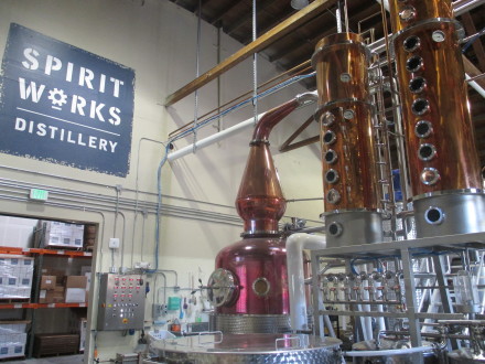 Watch the workings of the still at Spirit Works. Photo: Bo Links