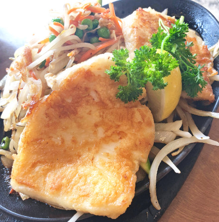 Sizzling fish platter at Okazu Ya. Photo: Susan Dyer Reynolds