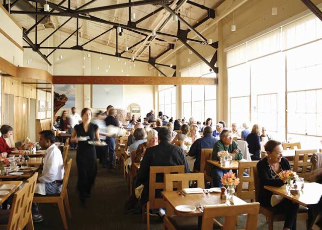 A busy dinner scene at Greens restaurant. Photo: COURTESY GREENS