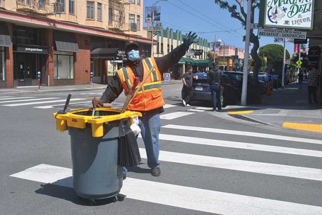 Chestnut Street’s dedicated Department of Public Works street cleaner Calvin says the streets have been cleaner than usual during the pandemic.