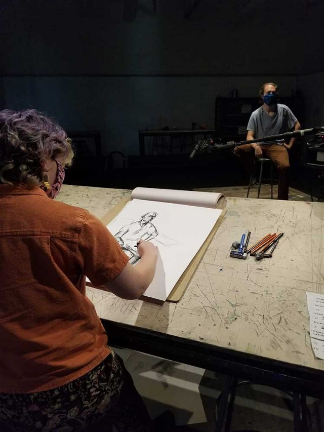 Charcoal, conte crayons, graphite sticks, pencil, and paper are all you need to participate in the San Francisco Art Institute’s free Virtual Open Drawing Studio