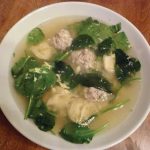 Stracciatella soup with tortellini, meatballs, and spinach. Photo: Susan Dyer Reynolds