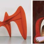 Left to right: Alexander Calder’s La Grande Vitesse, 1969; Pablo Picasso’s Woman Seated in a Red Armchair, 1932. Images: courtesy of the Fine Arts Museums of San Francisco