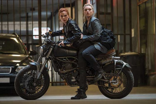 Scarlett Johansson and Florence Pugh in Black Widow. Photo: Jay Maidment / ©Marvel Studios