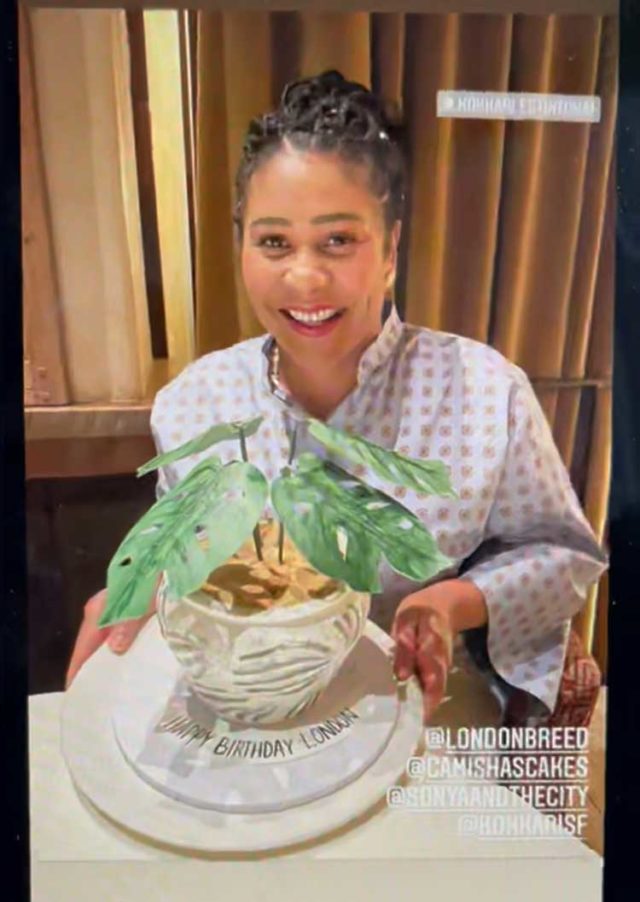 Mayor London Breed celebrates her birthday at Kokkari Aug. 21 with a cake made to look like her houseplant.