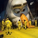 The day before Thanksgiving, the parade floats are inflated, Photo: Rhododendrites