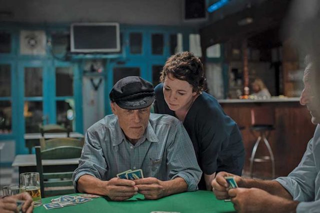 Ed Harris and Olivia Colman in The Lost Daughter. Photo: YANNIS DRAKOULIDIS/NETFLIX