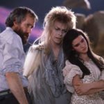 Jim Henson, David Bowie, and Jennifer Connelly on the set of Labyrinth (1986). Photo by John Brown; Courtesy The Jim Henson Company / MoMIyrinth_JHBTS_5559