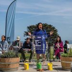 Mayor London Breed and other dignitaries, including Supervisor Catherine Stefani (seated, right), announce the opening of Francisco Park. Photo: Jim Watkins/SF Rec and Park