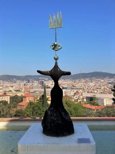 Overlooking Barcelona from the patio. Joan Miró, Sun, Moon and One Star, 1968. Fundació Joan Miró, Barcelona. Photo by Bo Links