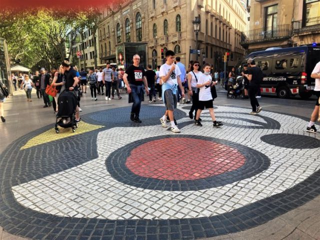 This Miró mosaic is meant for walking. Photo by Bo Links