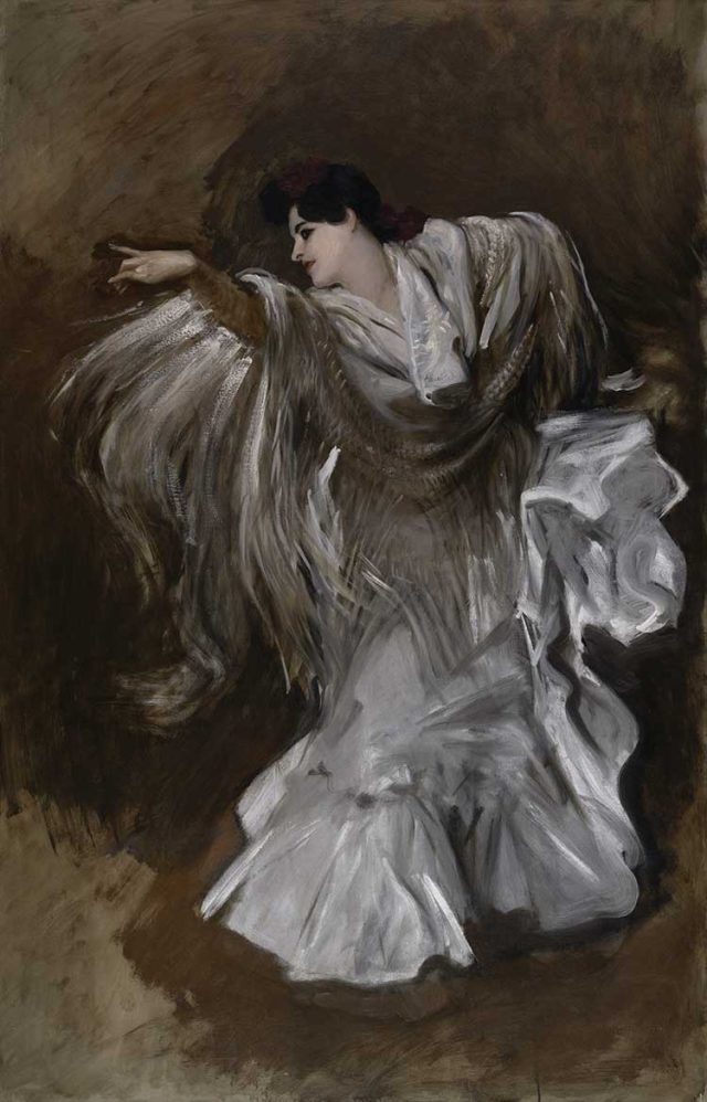 Baila La Carmencita de John Singer Sargent.  Imagen cortesía de los Museos de Bellas Artes de San Francisco